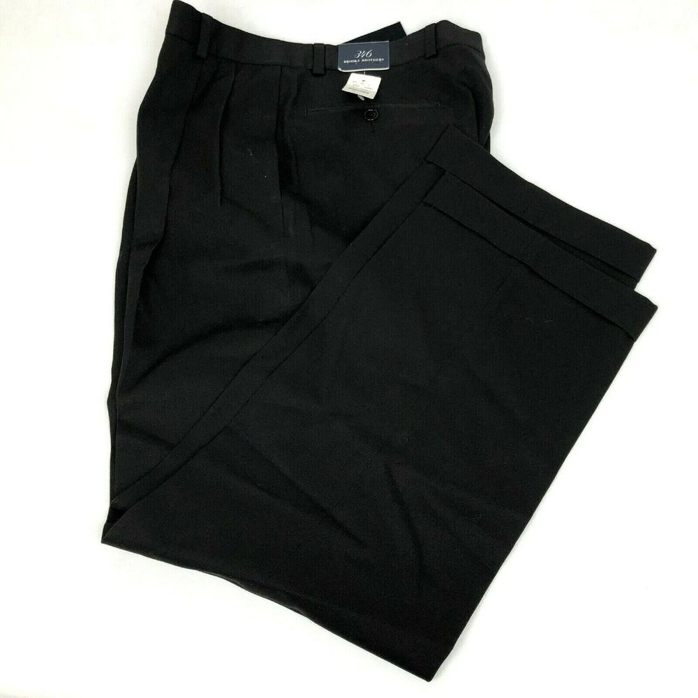 Brooks Brothers 100% Wool Black Slacks / Trousers